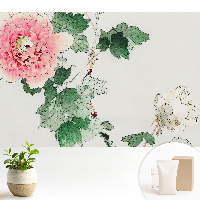 Samolepící tapeta s jemným květinovým motivem v klasickém stylu