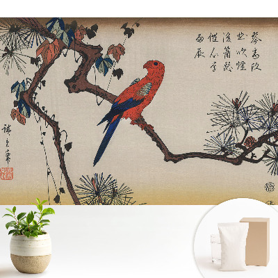 Tapeta na zeď Barevný pták na větvi stromu