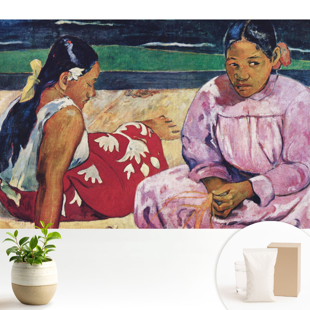 Tapeta s exotickým motivem v teplých, uklidňujících barvách