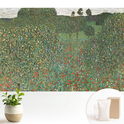 Tapeta do obyvaku Kvetoucí louka mezi stromy