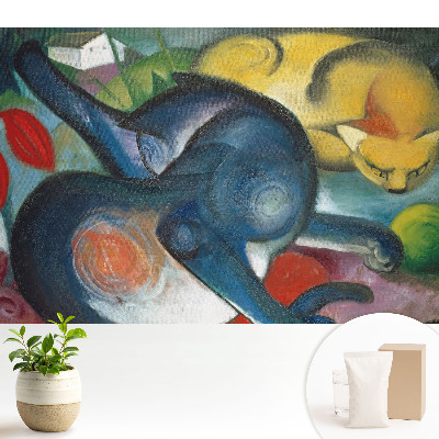 Tapeta na zeď Barevné abstraktní kočky v krajině