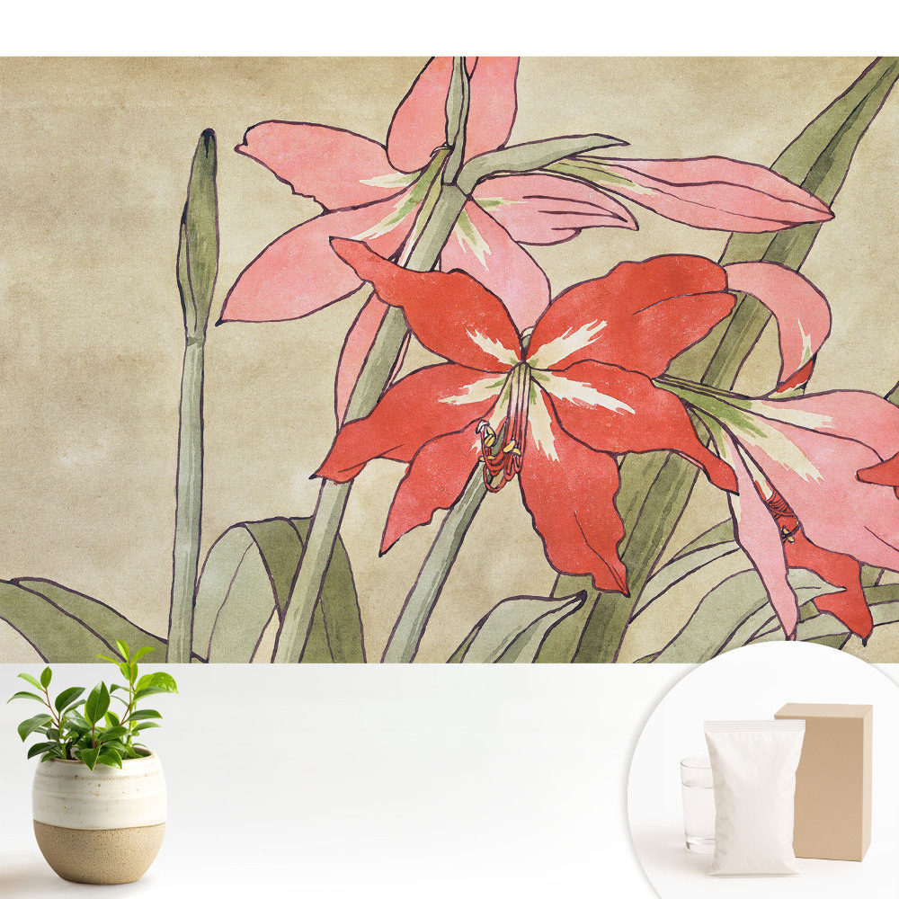 Samolepící tapeta s retro květinovým motivem evokujícím harmonickou přírodu