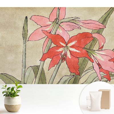 Samolepící tapeta Retro květinová kompozice harmonická příroda