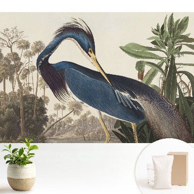 Tapeta do obyvaku Exotický pták na pozadí vegetace