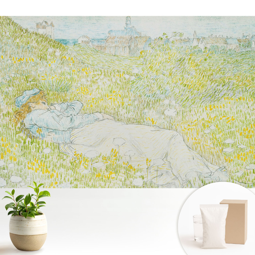 Tapeta s motivem odpočinku na louce evokující mír a harmonii