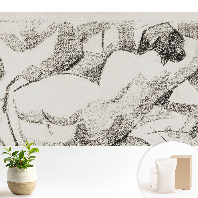 Tapeta s motivem ležící postavy v impresionistickém stylu vytvářejícím klidnou atmosféru