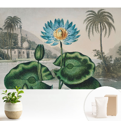 Tapeta s motivem exotické lilie v tropickém prostředí