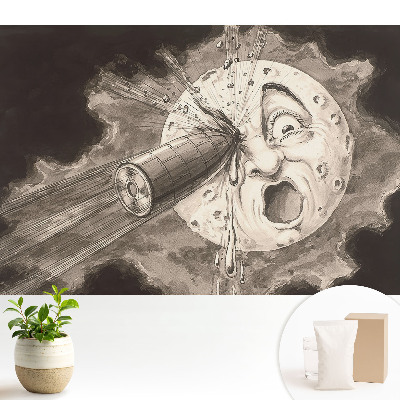 Samolepící tapeta s motivem měsíce a kovového předmětu