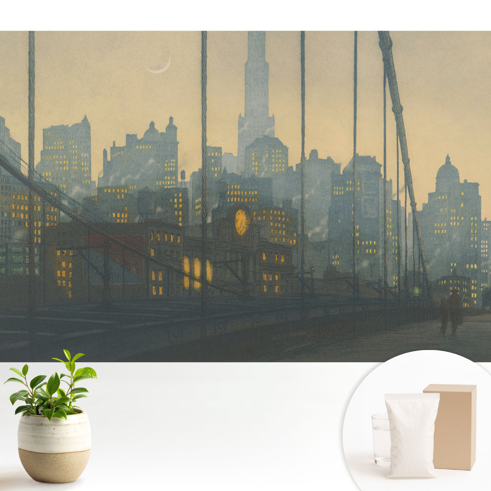 Tapeta do obývacího pokoje s motivem nočního města plného světel