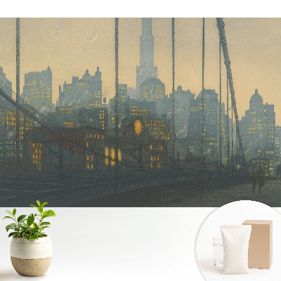 Tapeta do obyvaku Noční město plné světel