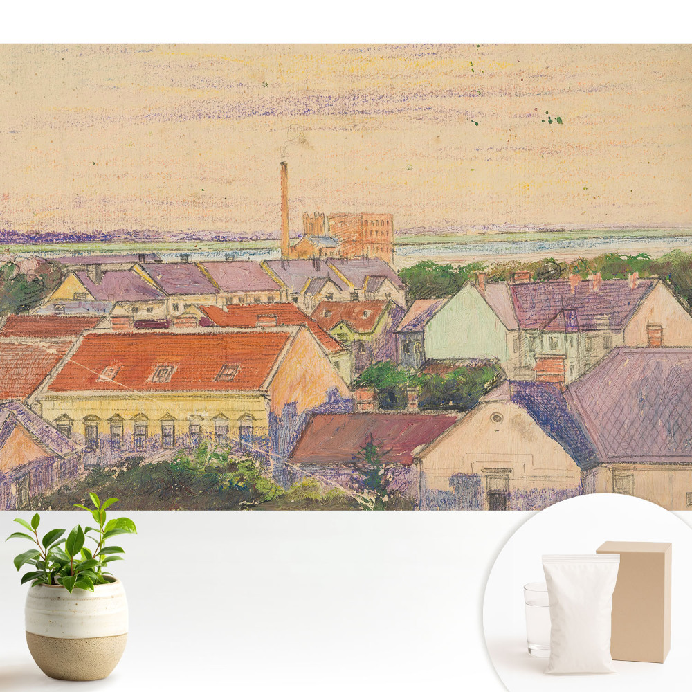 Tapeta na zeď Atmosférické město v pastelových barvách