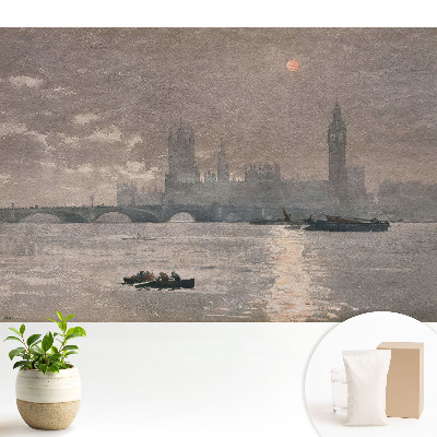 Tapeta na zeď Městské soumrak řeky barevné odrazy