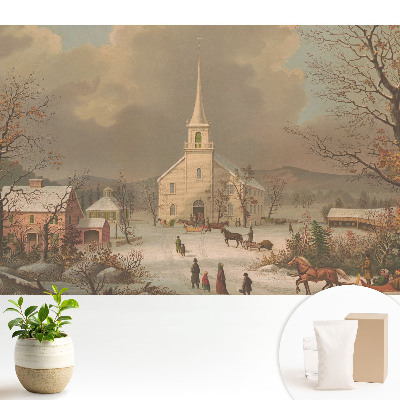 Samolepící tapeta Zimní žánrová scéna