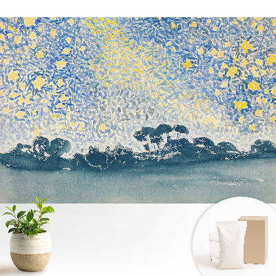 Samolepící tapeta Modrá a žlutá obloha plná energie