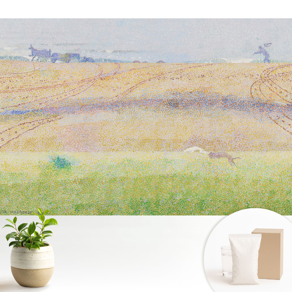 Samolepící tapeta s motivem krajiny v pastelových barvách