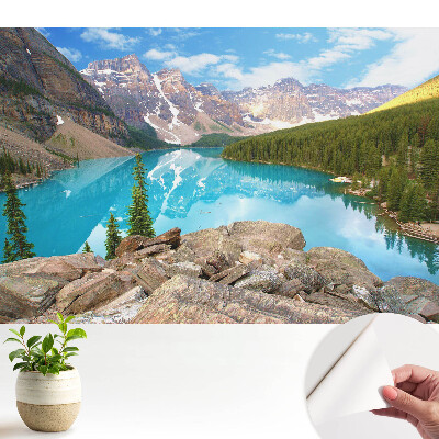 Tapeta do obyvaku Horské panorama jezera