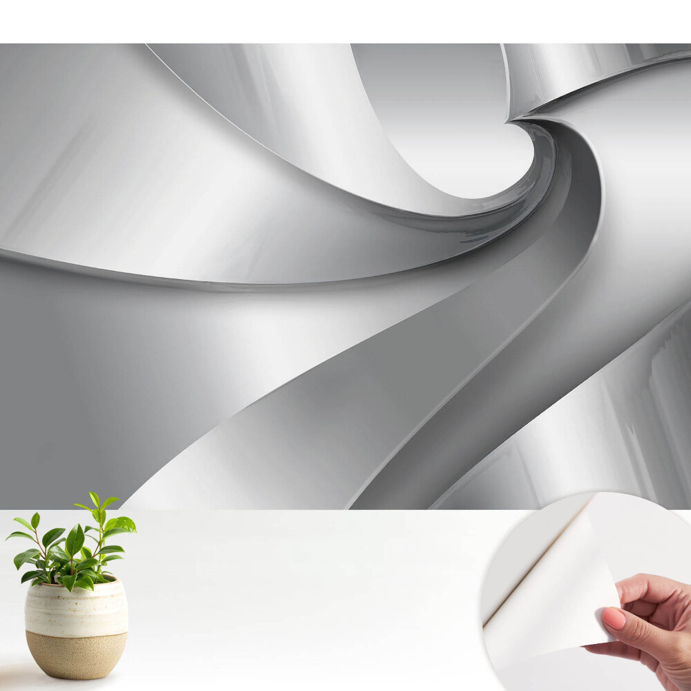 Tapeta Moderní, dynamické spirály v odstínech šedé