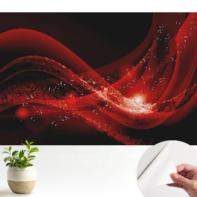 Tapeta Abstraktní červené vlny a jiskry