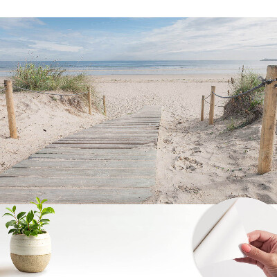 Tapeta do obývacího pokoje s motivem vchodu na pláž mezi dunami