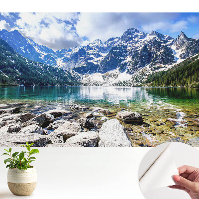 Tapeta na zeď Horské jezero a vrcholky inspirují svým klidem