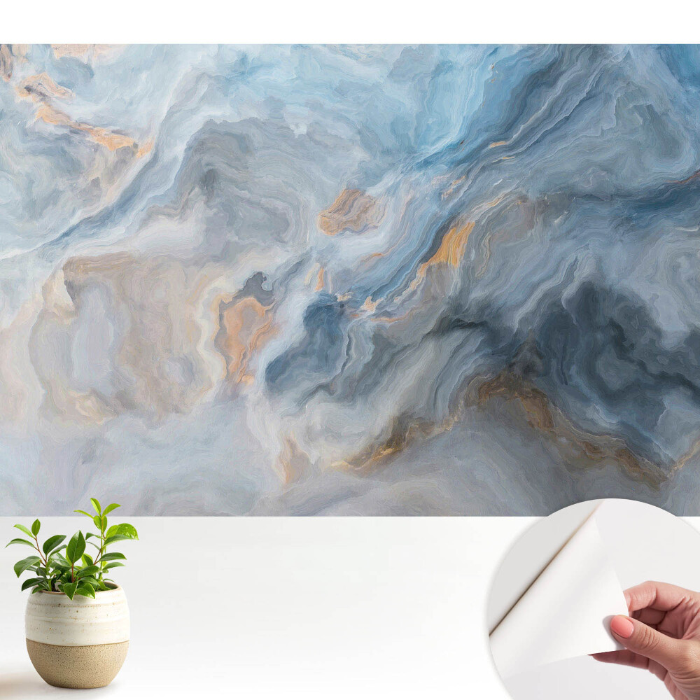 Tapeta Abstraktní modré a šedé vlny