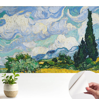 Tapeta do obyvaku Krajinná malba ve stylu postimpresionismu