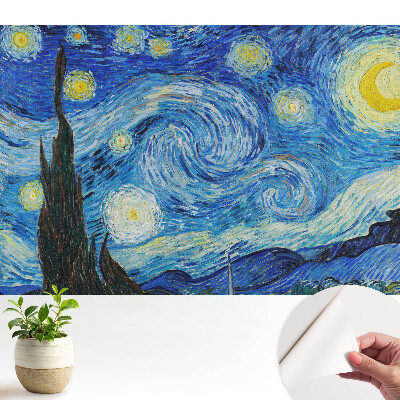 Tapeta Vířící hvězdy a cypřiš