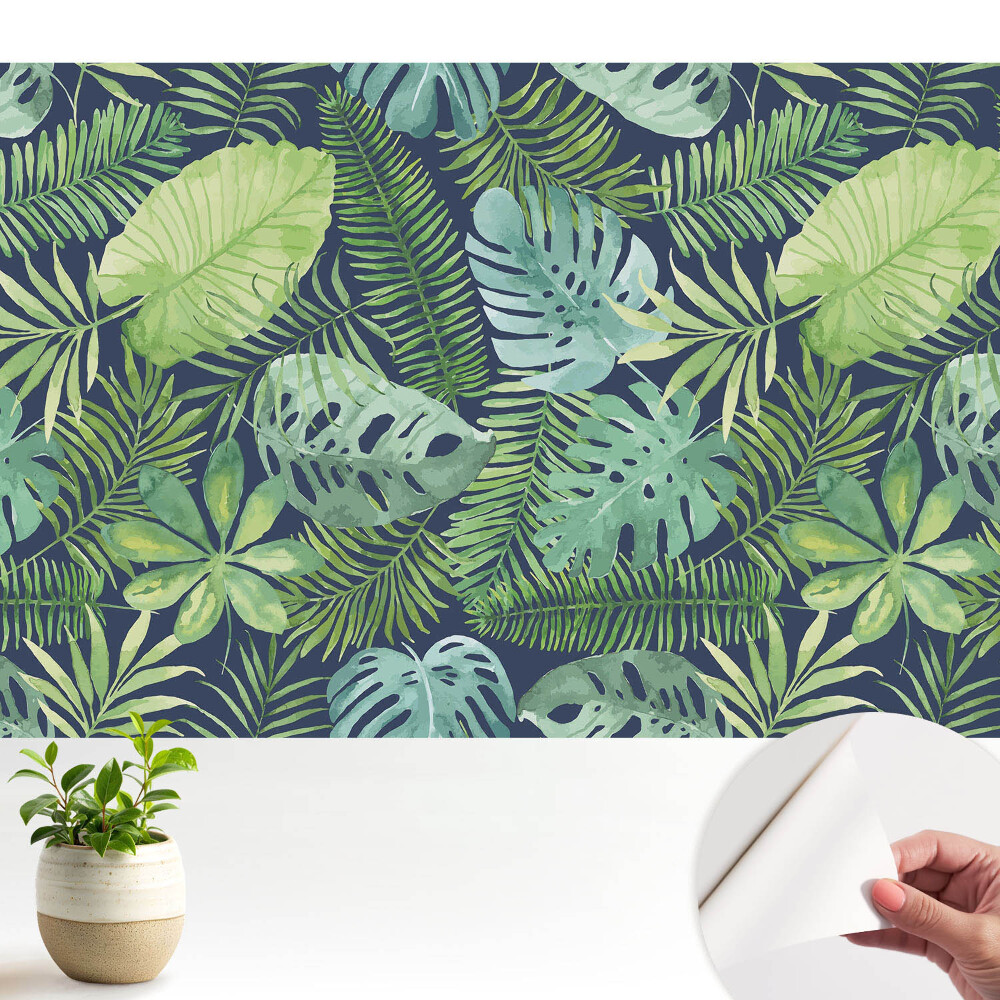 Tapeta Listnatý tropický vzor plný zeleně