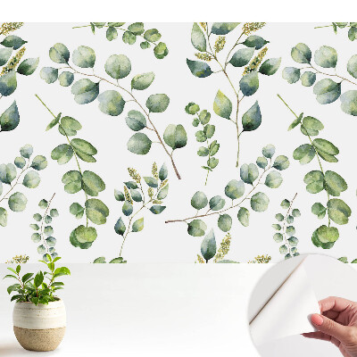 Tapeta Akvarel rostlinné listy opakující se vzor