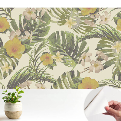 Tapeta Tropické listy květiny exotické