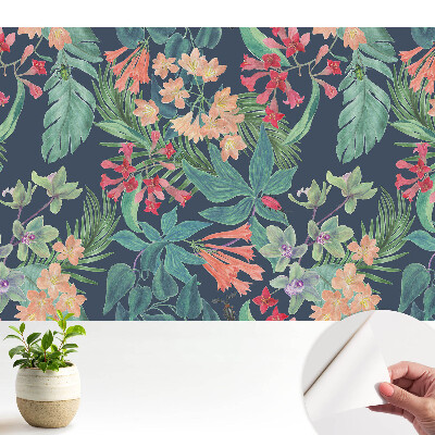 Tapeta do obyvaku Exotická flóra, elegantní barvy