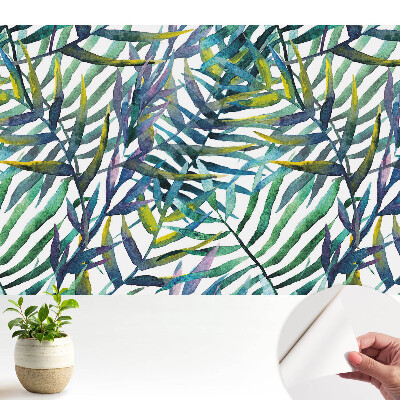 Tapeta Tropické akvarelové listy opakují vzor