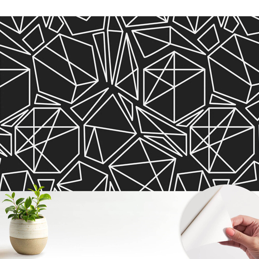 Tapeta Geometrické obrazce na černém pozadí