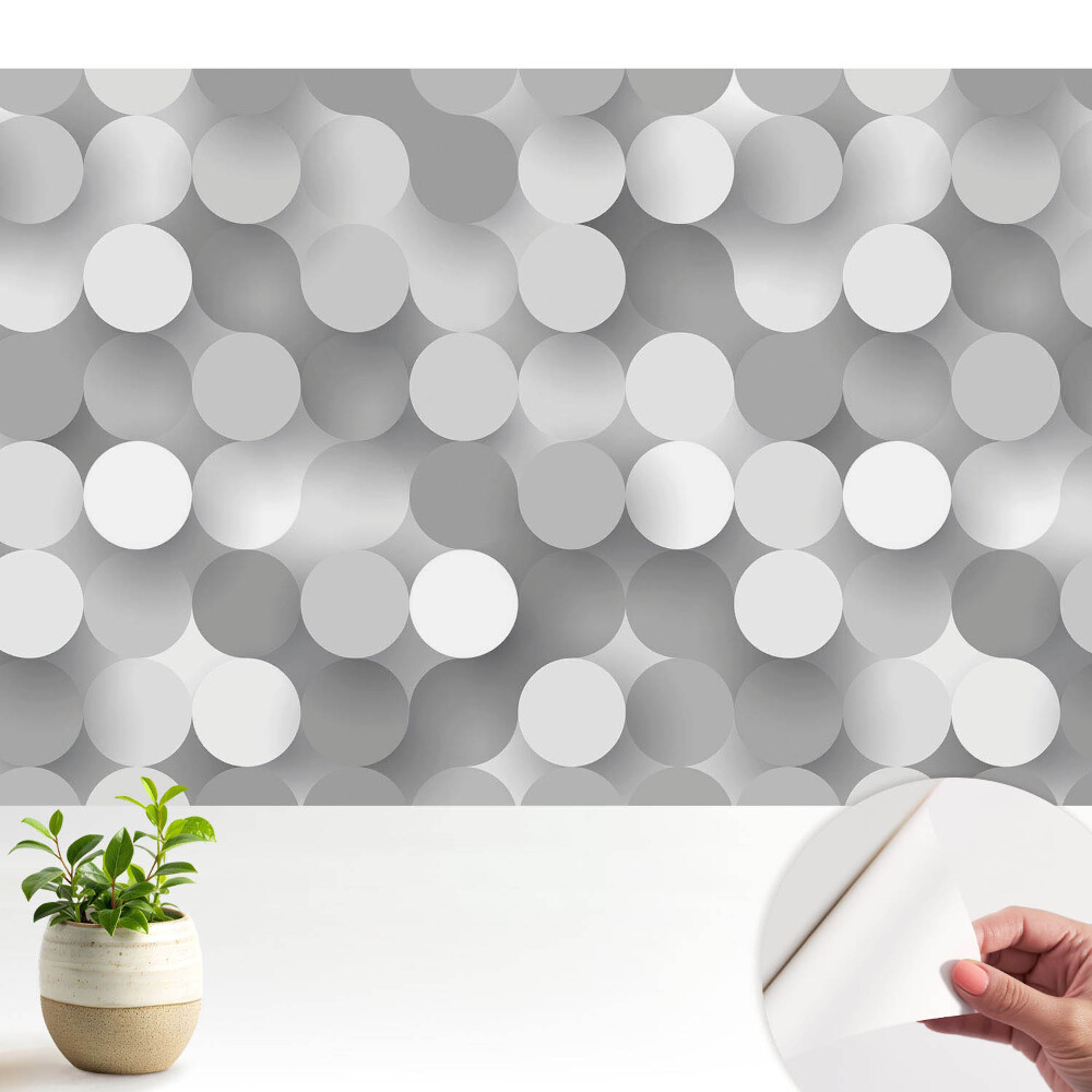 Tapeta na zeď Moderní šedé kruhy v harmonické kompozici