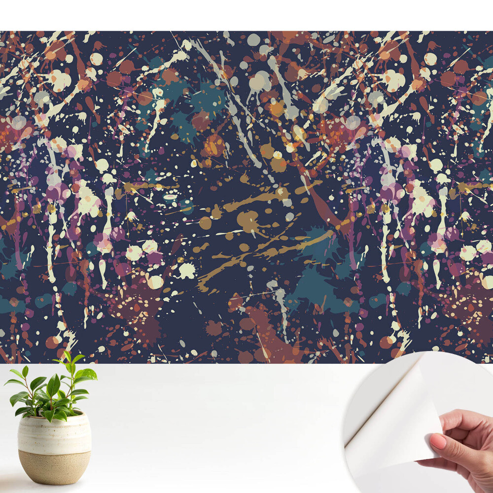 Tapeta do obyvaku Abstraktní skvrny barevných čar