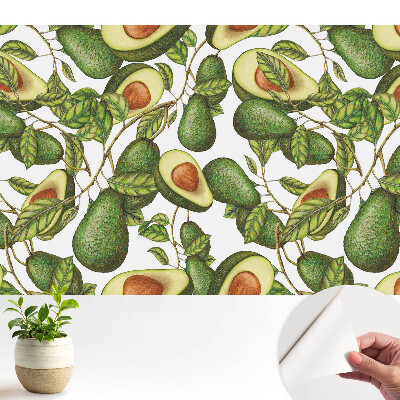 Tapeta na zeď s motivem avokáda a zelených listů