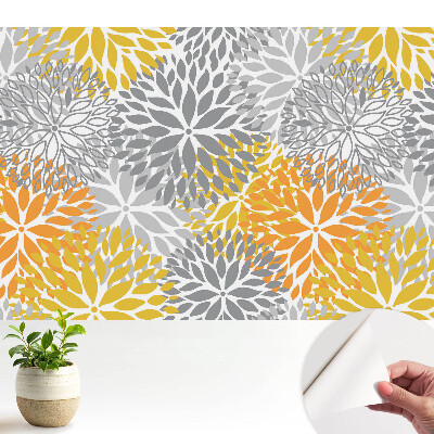 Tapeta s energetickým vzorem symetrických květin