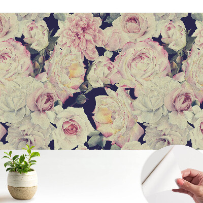 Tapeta Romantické květiny opakující se vzor