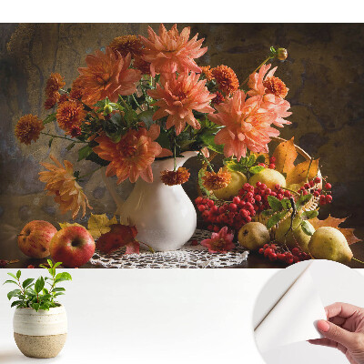 Tapeta na zeď s motivem květů a plodů