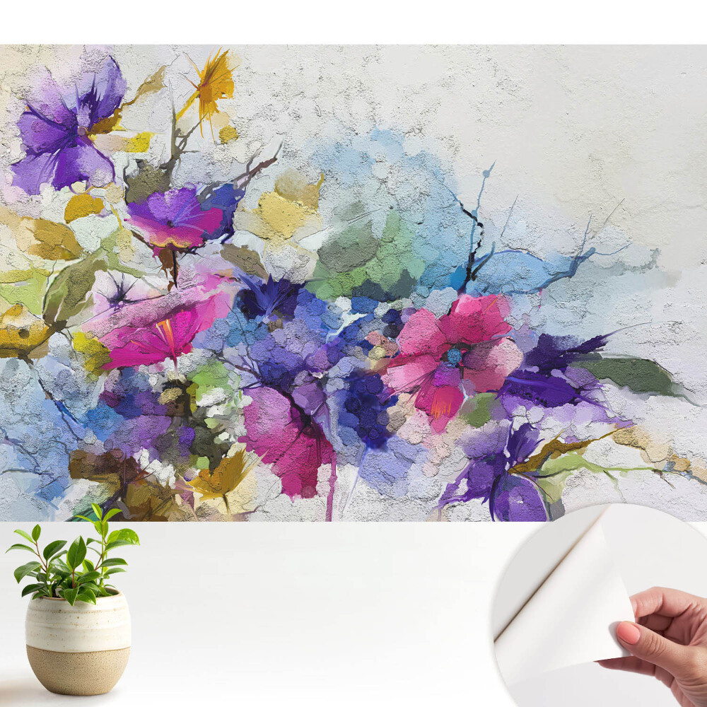 Tapeta Květiny v intenzivních barvách