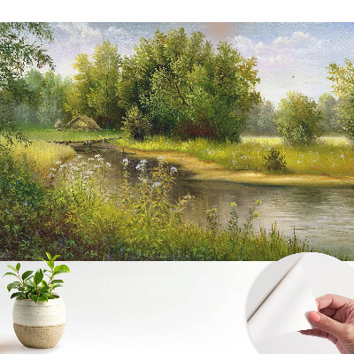 Tapeta Idylická krajina příroda les voda