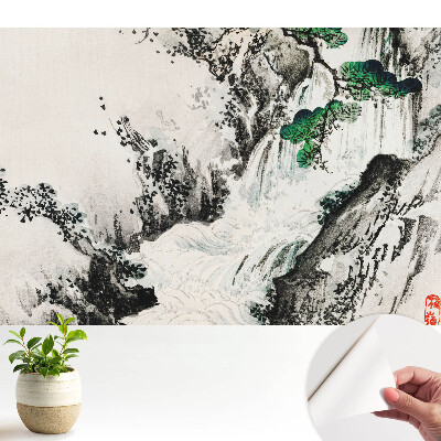 Tapeta Orientální vodopádová krajina