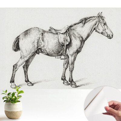 Tapeta Realistický kůň se sedlem