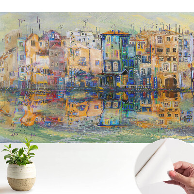 Tapeta do obyvaku Barevná krajina s odrazem ve vodě