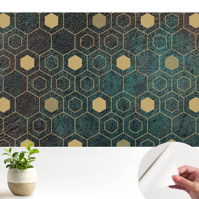 Tapeta Geometrické šestiúhelníky na tmavém pozadí