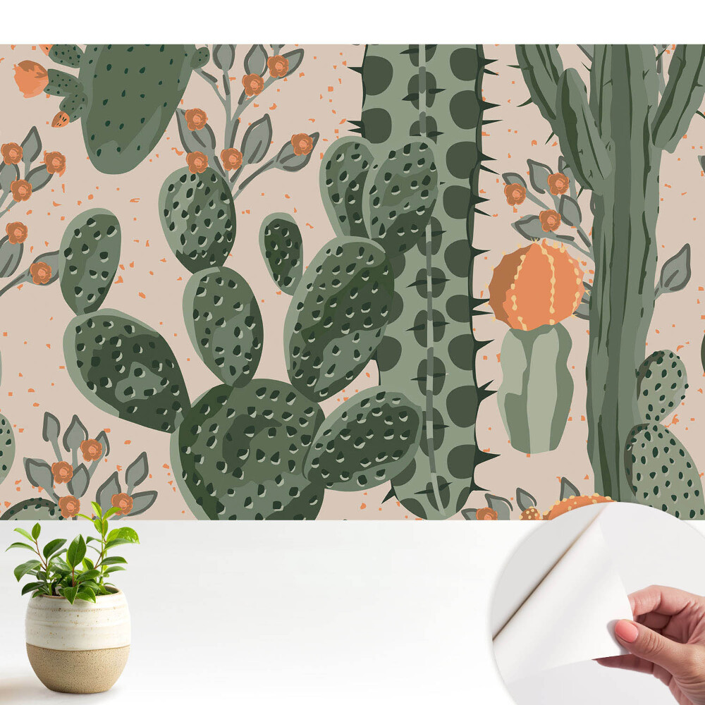 Tapeta Moderní vzor kaktusů