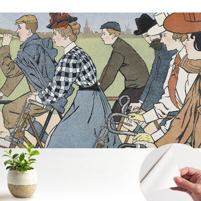 Tapeta Secesní cyklistická scéna