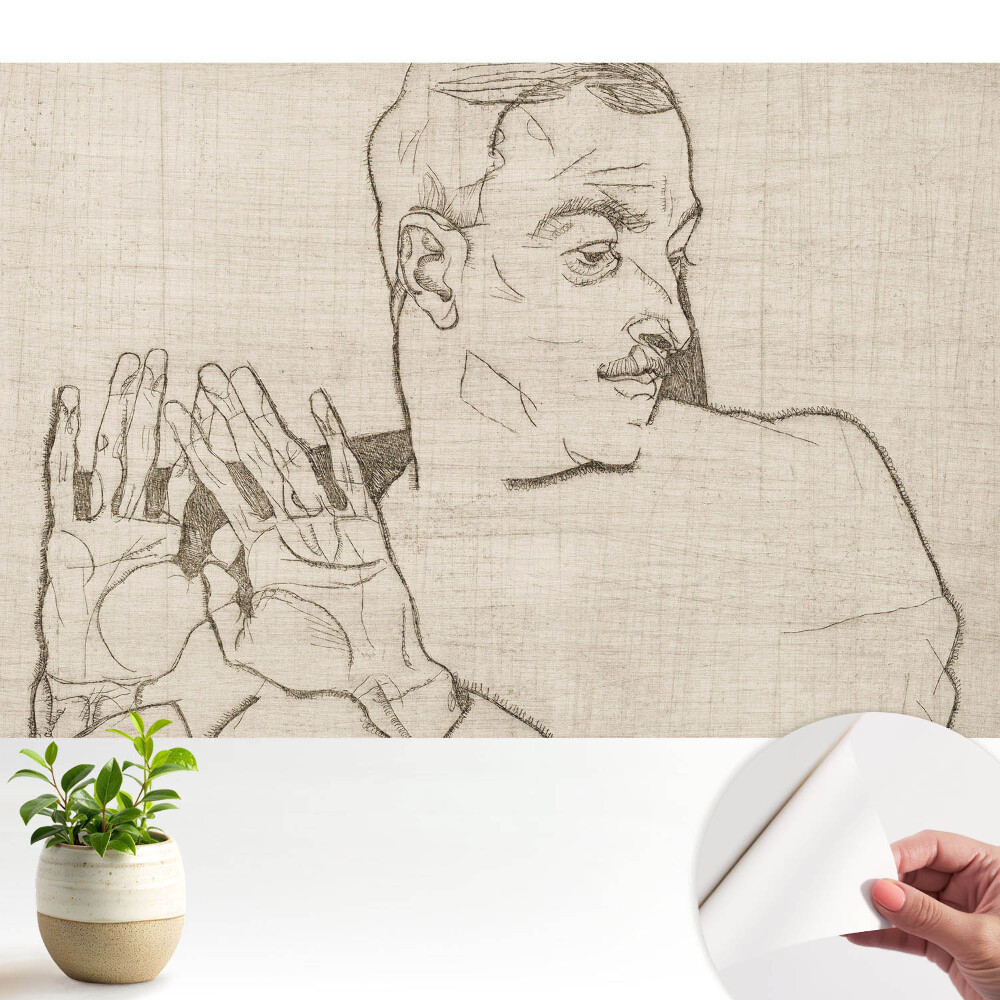 Tapeta Minimalistická skica postavy a gesta