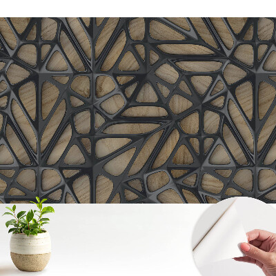 Tapeta Prolamovaná dřevěná dekorace, moderní design