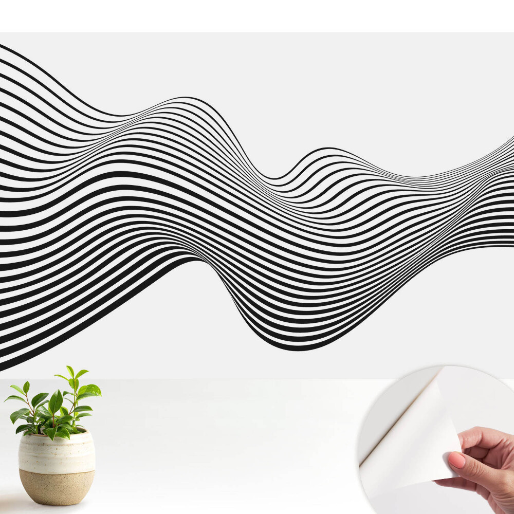 Tapeta do obyvaku Vlnité čáry minimalismus energie